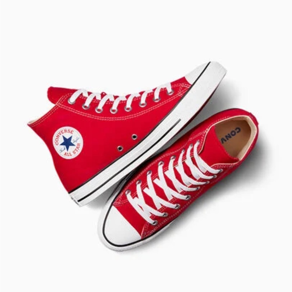 Converse Chuck Taylor All Star High Top Canvas Shoes - Red